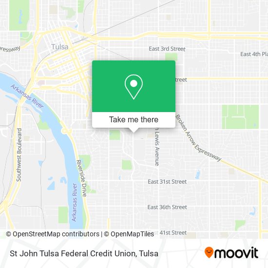 St John Tulsa Federal Credit Union map