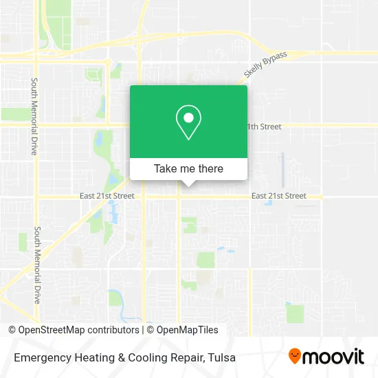 Emergency Heating & Cooling Repair map