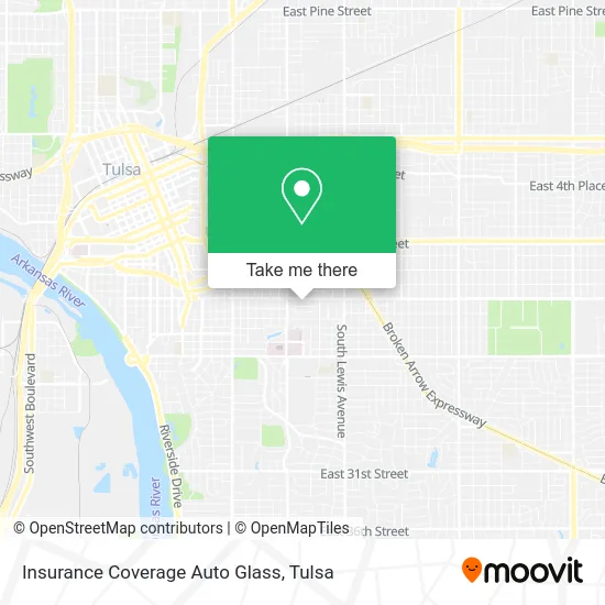 Insurance Coverage Auto Glass map