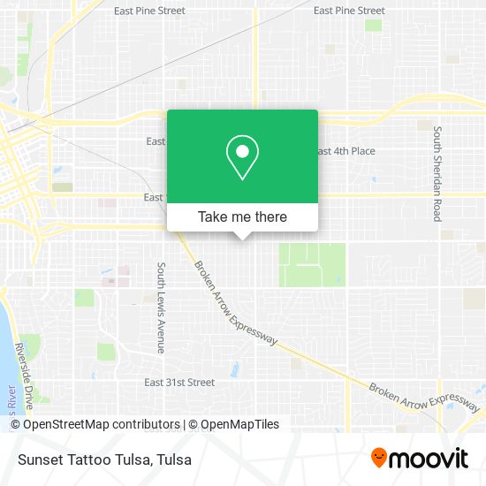Mapa de Sunset Tattoo Tulsa