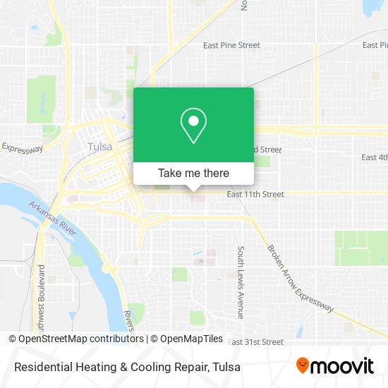 Residential Heating & Cooling Repair map