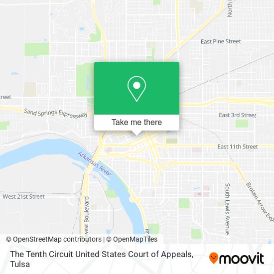 Mapa de The Tenth Circuit United States Court of Appeals