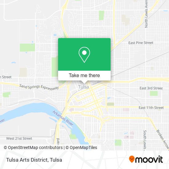 Tulsa Arts District map