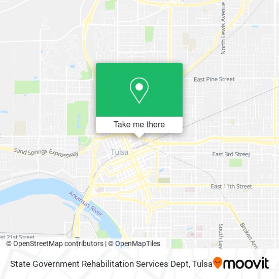 State Government Rehabilitation Services Dept map