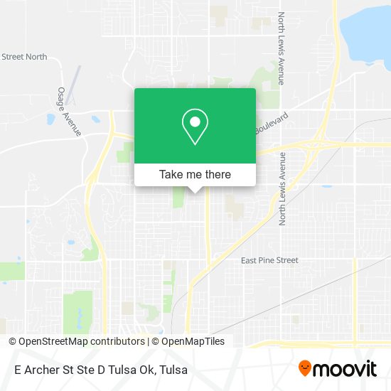 E Archer St Ste D Tulsa Ok map