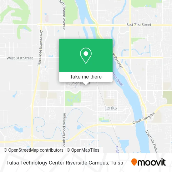 Tulsa Technology Center Riverside Campus map