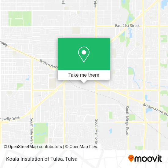 Koala Insulation of Tulsa map