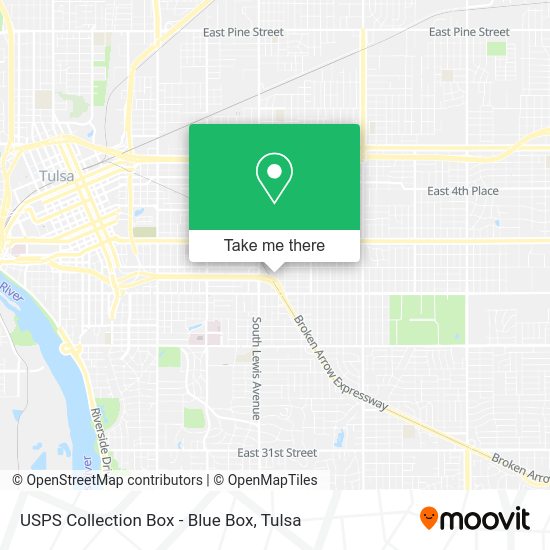 USPS Collection Box - Blue Box map