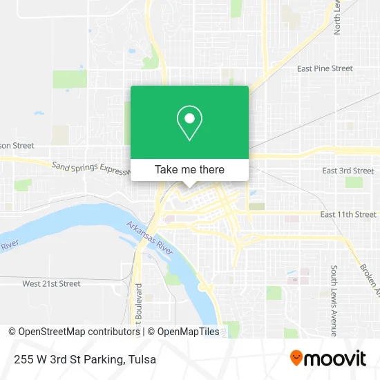 Mapa de 255 W 3rd St Parking