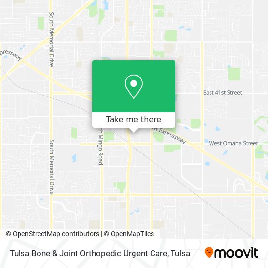 Tulsa Bone & Joint Orthopedic Urgent Care map
