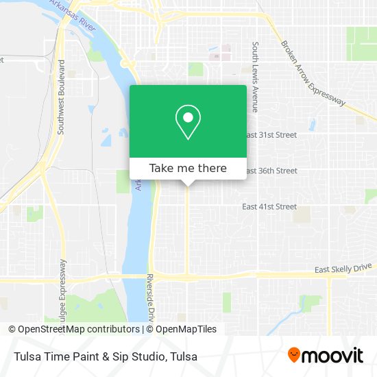 Tulsa Time Paint & Sip Studio map