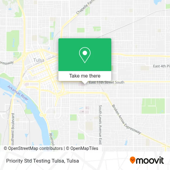 Priority Std Testing Tulsa map