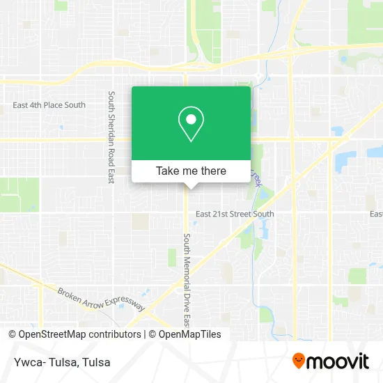 Ywca- Tulsa map