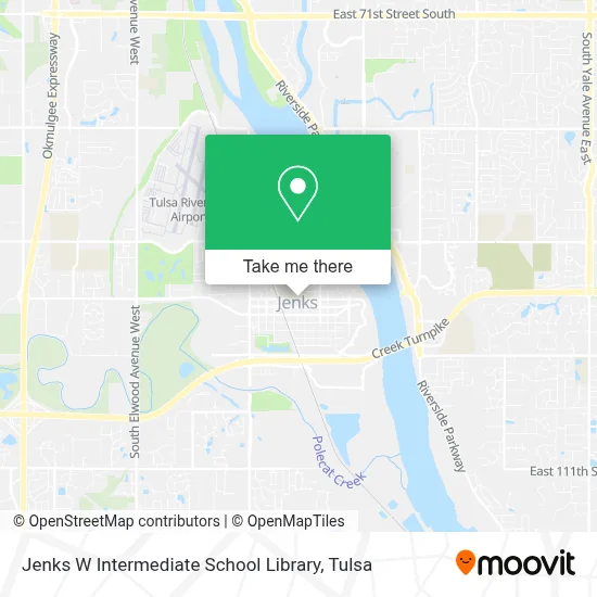 Jenks W Intermediate School Library map