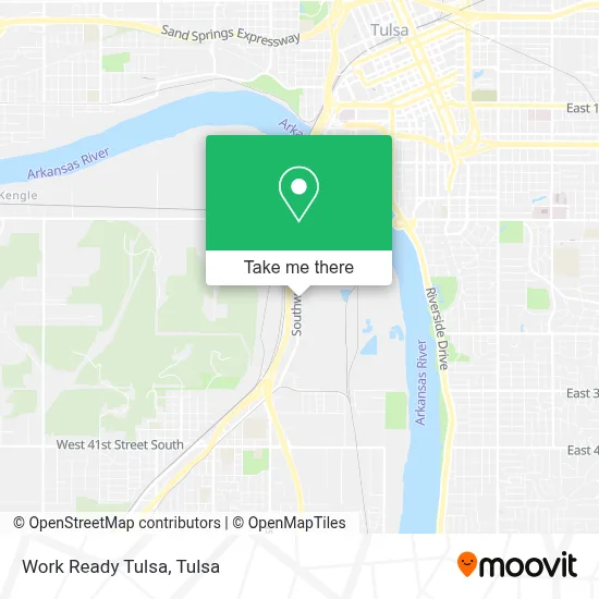 Work Ready Tulsa map