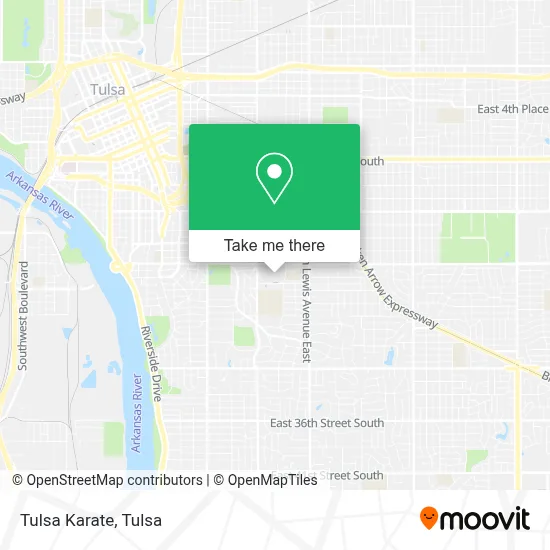 Tulsa Karate map