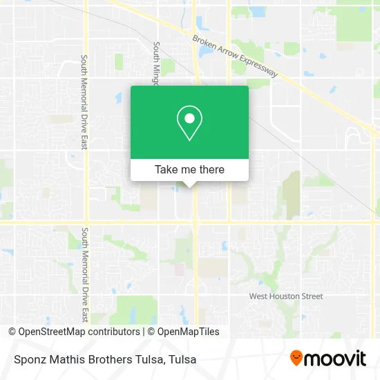 Sponz Mathis Brothers Tulsa map