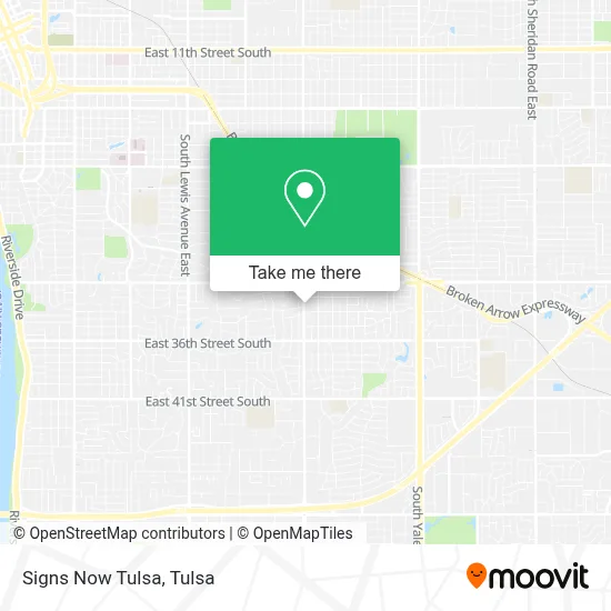 Signs Now Tulsa map