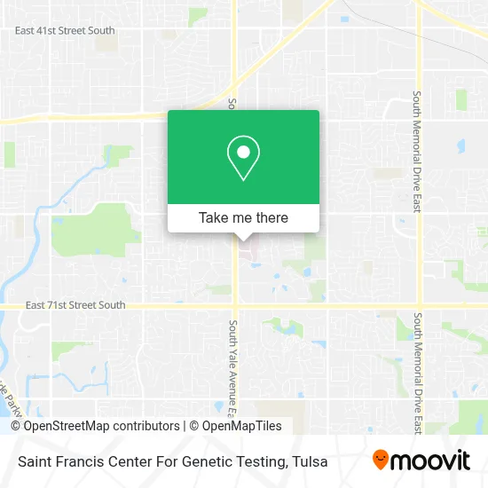 Saint Francis Center For Genetic Testing map