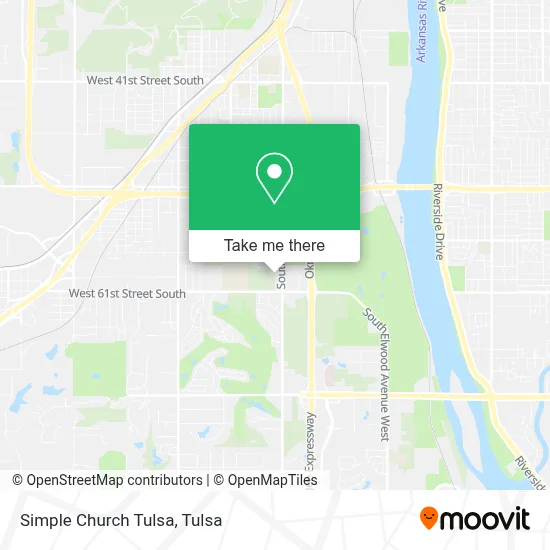 Simple Church Tulsa map