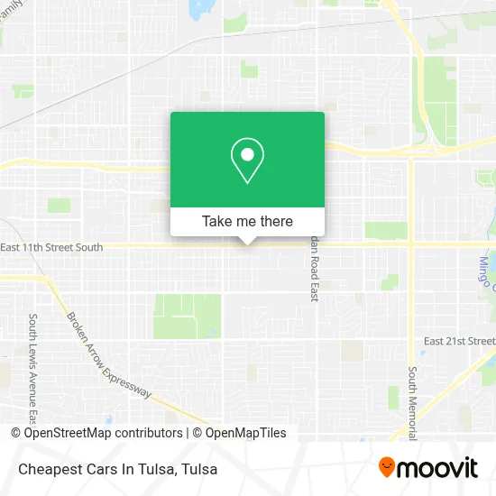 Cheapest Cars In Tulsa map