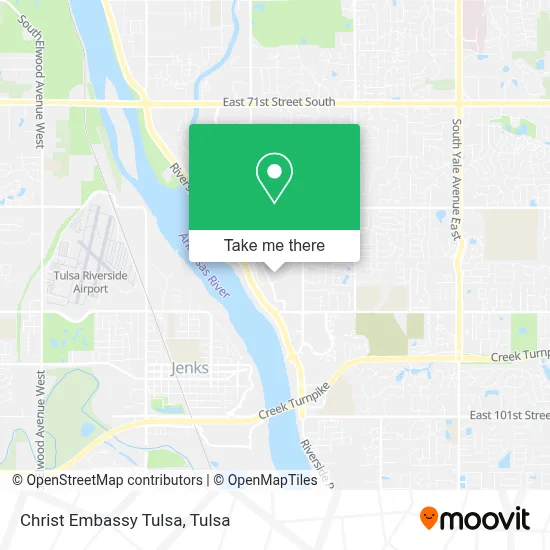 Christ Embassy Tulsa map