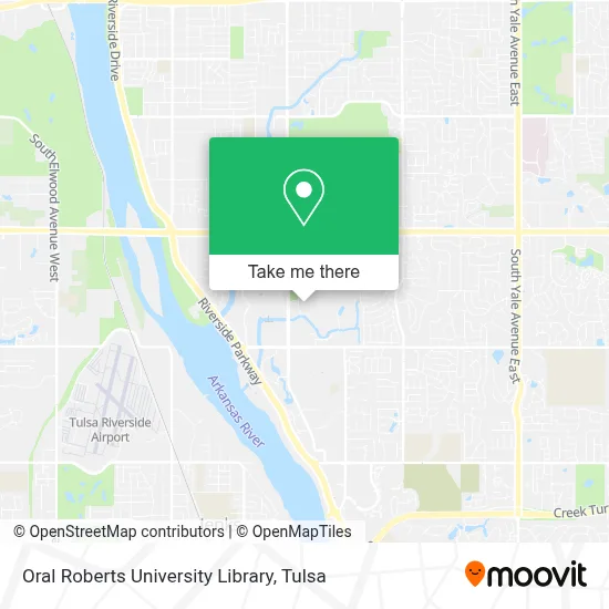 Oral Roberts University Library map