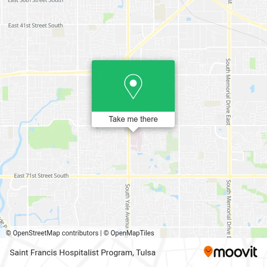 Saint Francis Hospitalist Program map