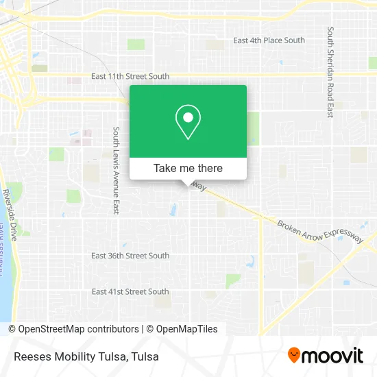 Reeses Mobility Tulsa map