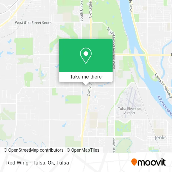 Red Wing - Tulsa, Ok map
