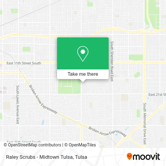 Raley Scrubs - Midtown Tulsa map