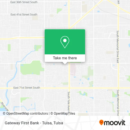 Gateway First Bank - Tulsa map