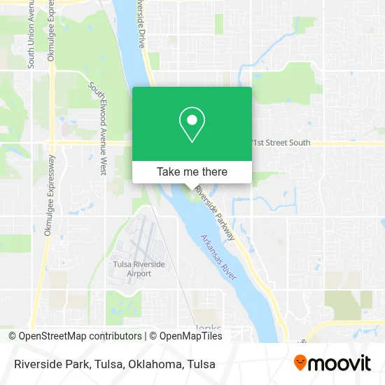 Riverside Park, Tulsa, Oklahoma map