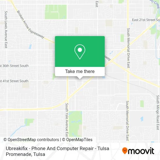 Ubreakifix - Phone And Computer Repair - Tulsa Promenade map