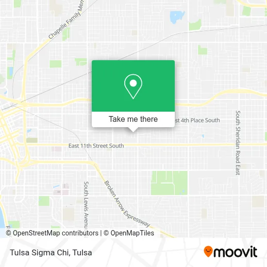 Tulsa Sigma Chi map