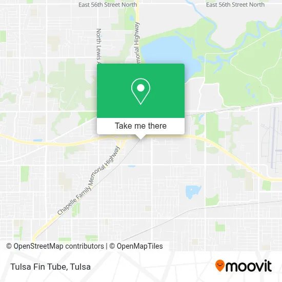 Tulsa Fin Tube map