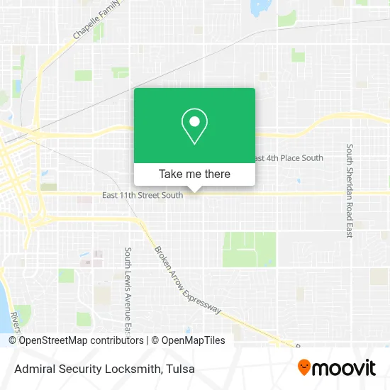 Admiral Security Locksmith map