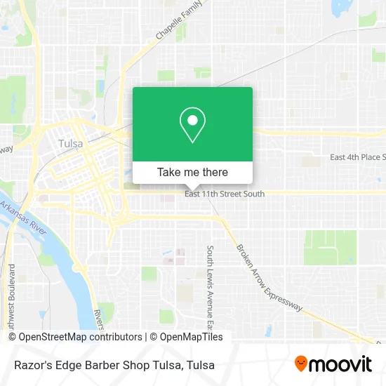 Razor's Edge Barber Shop Tulsa map