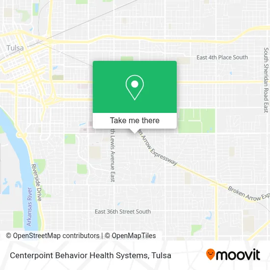 Centerpoint Behavior Health Systems map