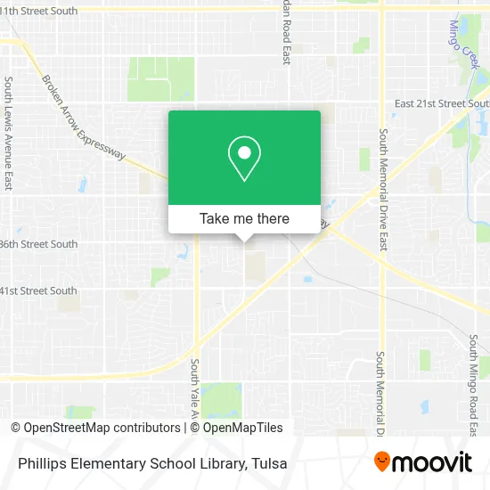 Phillips Elementary School Library map