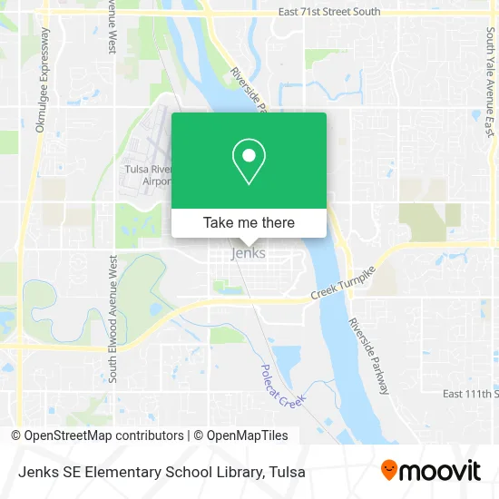 Jenks SE Elementary School Library map