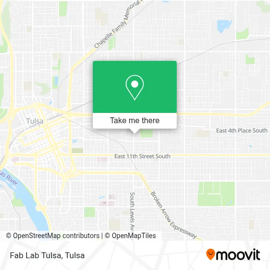 Fab Lab Tulsa map