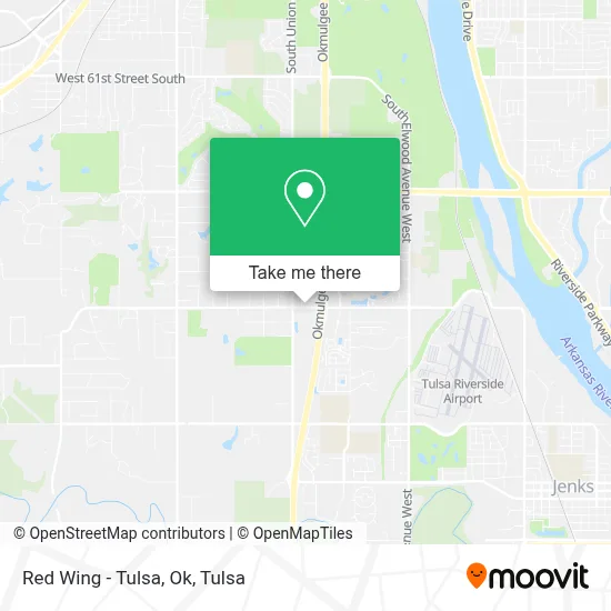 Red Wing - Tulsa, Ok map