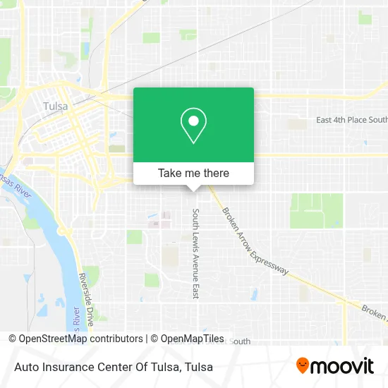 Auto Insurance Center Of Tulsa map