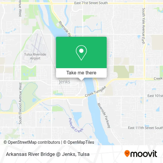 Arkansas River Bridge @ Jenks map