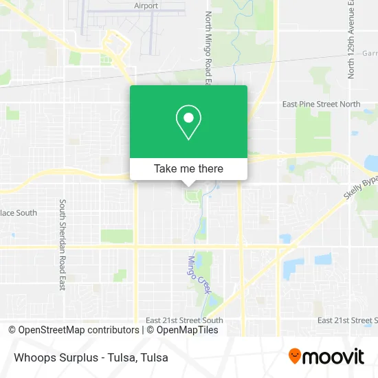 Whoops Surplus - Tulsa map