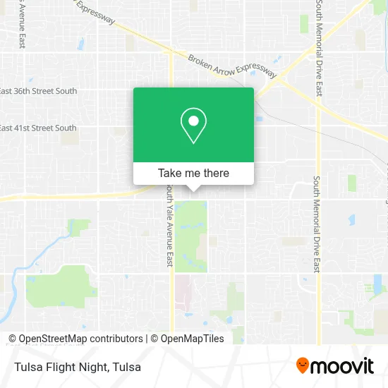 Tulsa Flight Night map