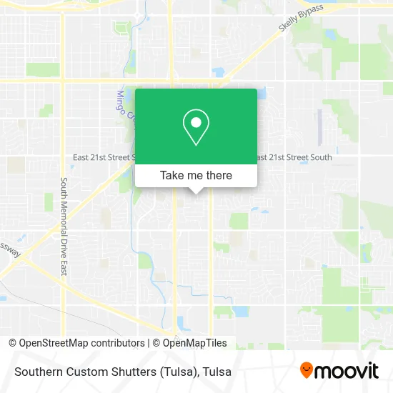 Southern Custom Shutters (Tulsa) map