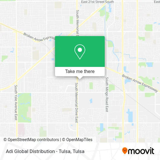 Adi Global Distribution - Tulsa map