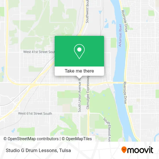 Studio G Drum Lessons map